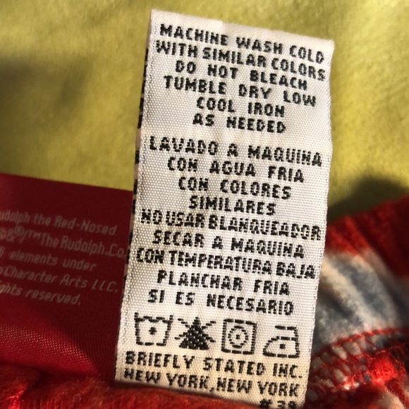 2 Rudolf the Red Nosed Reindeer pajama bottoms/medium and small child size - Picture 10 of 16